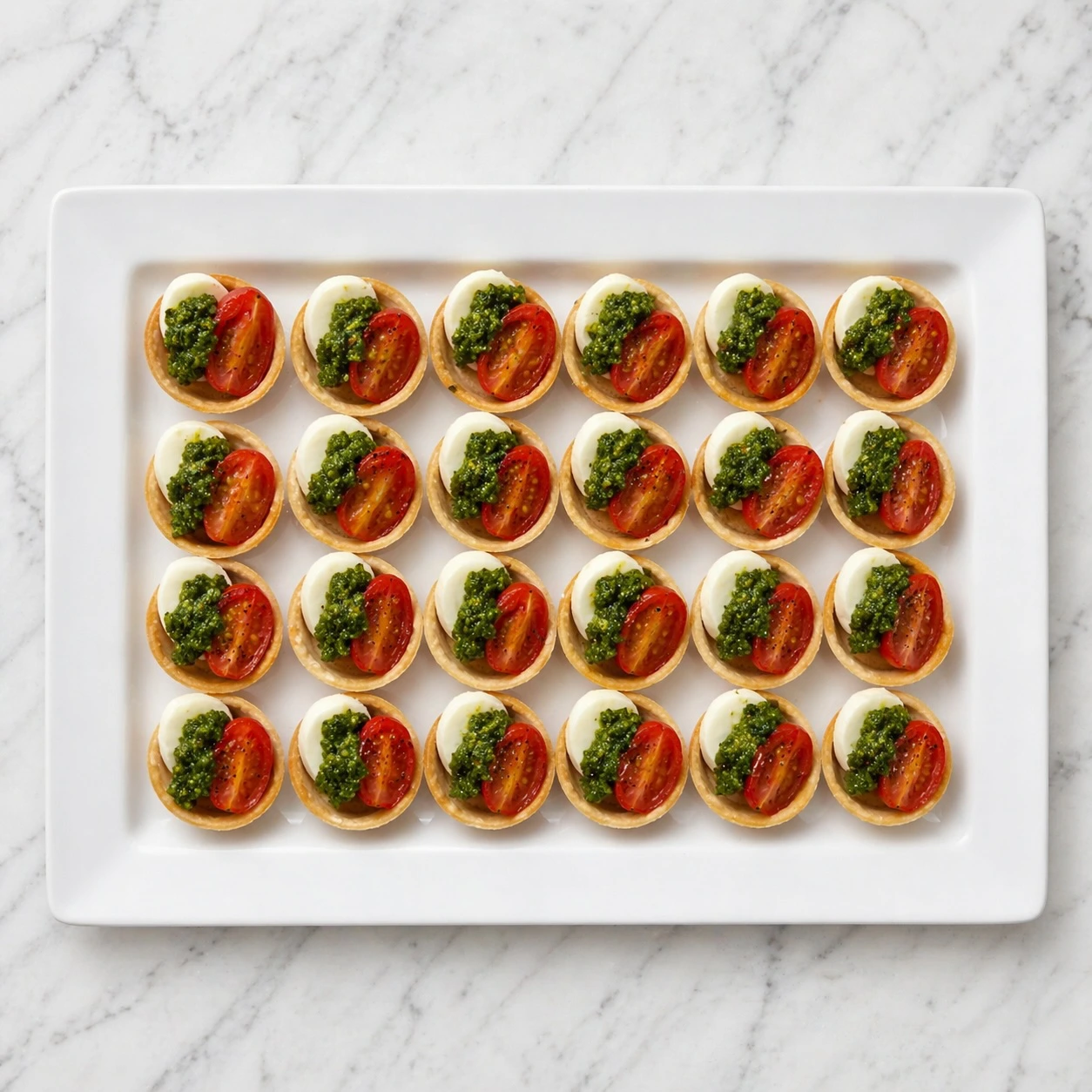 Large tray of canapes for a networking event