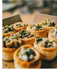 Assorted seasonal canapes